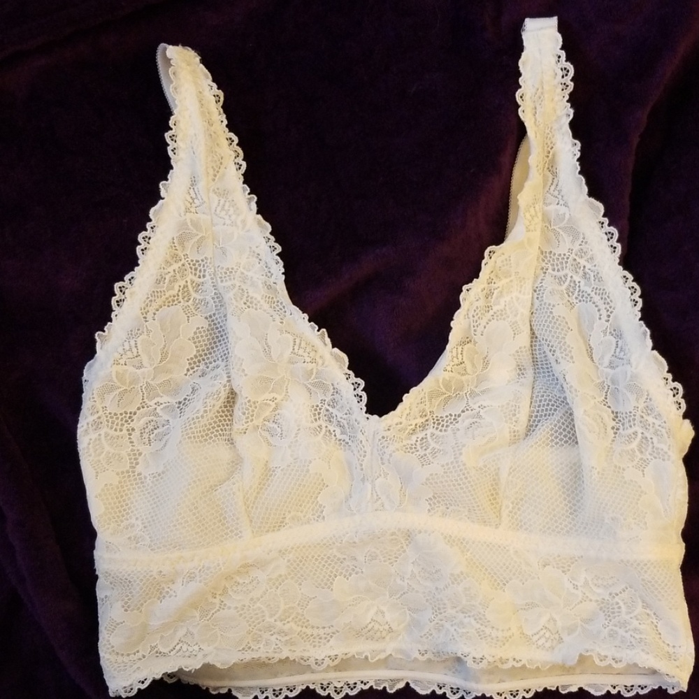 Savage x Fenty 1LX white lace bralette